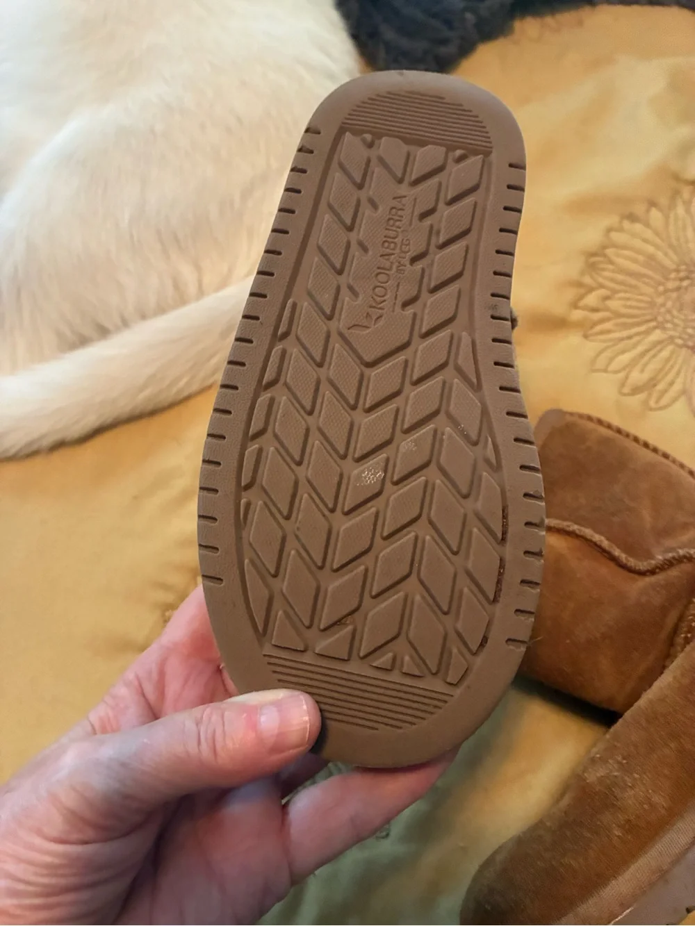 Koolaburra by UGG Kids Chestnut Suede Faux Fur Booties